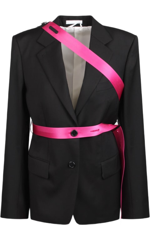 Helmut Lang Coats & Jackets for Women Helmut Lang Helmut Lang Wool Blazer With Belt