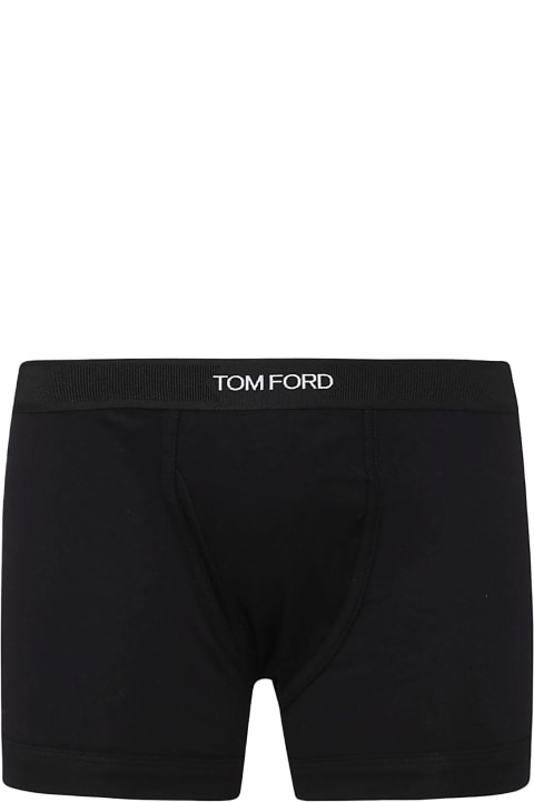 Tom Ford Underwear for Men Tom Ford Black Cotton Blend Boxers Set