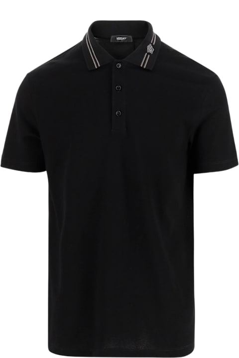 Homeware Versace Polo Shirt With Medusa Embroidery