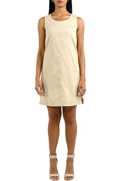 Stretch Cotton Midi Dress