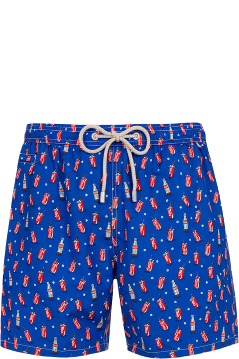 Homeware MC2 Saint Barth Man Lightweight Fabric Swim-shorts Lighting Micro Fantasy With Coca Cola Print | The Coca Cola Company Special Edition