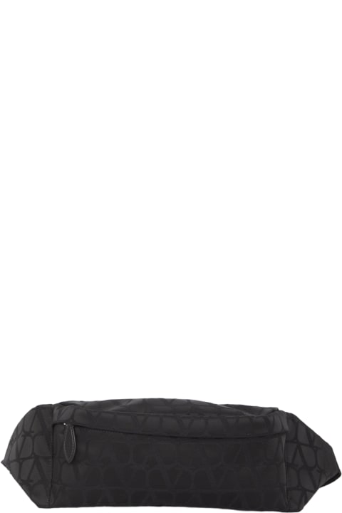 Luggage for Men Valentino Garavani Black Iconographe Belt Bag