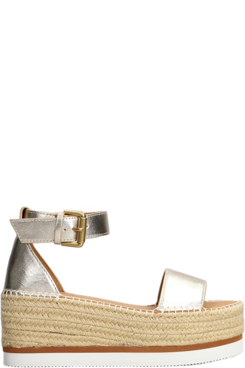 See by Chloé Sandals for Women See by Chloé Glyn Wedges In Platinum Leather
