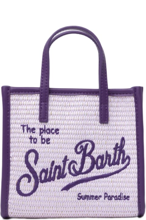 Homeware MC2 Saint Barth Lilac Mini Vivian Straw Handbag