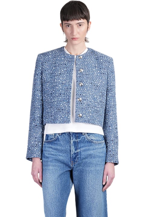 Anine Bing for Women Anine Bing Amber Casual Jacket In Blue Cotton