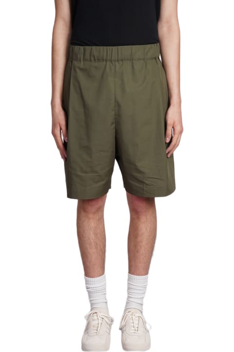 Laneus Pants for Men Laneus Shorts In Green Cotton