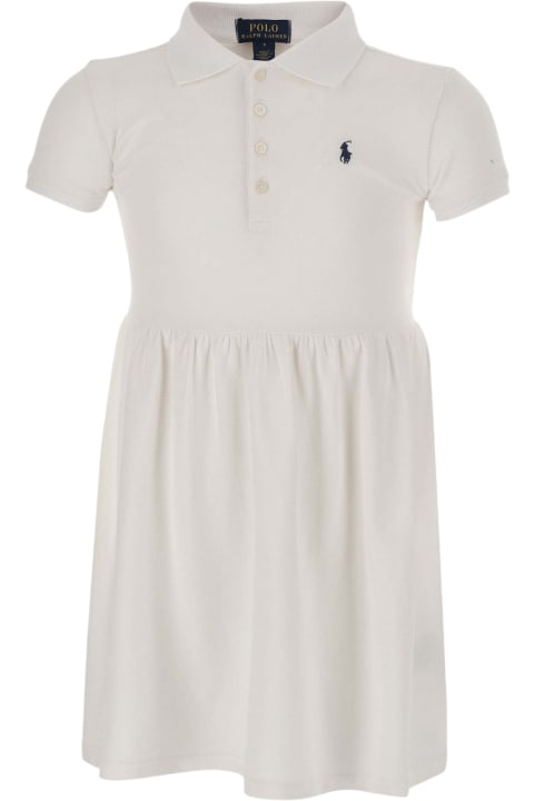 ガールズ Polo Ralph Laurenのワンピース＆ドレス Polo Ralph Lauren Stretch Cotton Dress With Logo