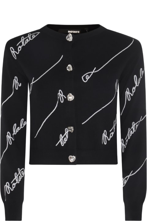 Rotate by Birger Christensen for Women Rotate by Birger Christensen Black And White Cotton Cardigan