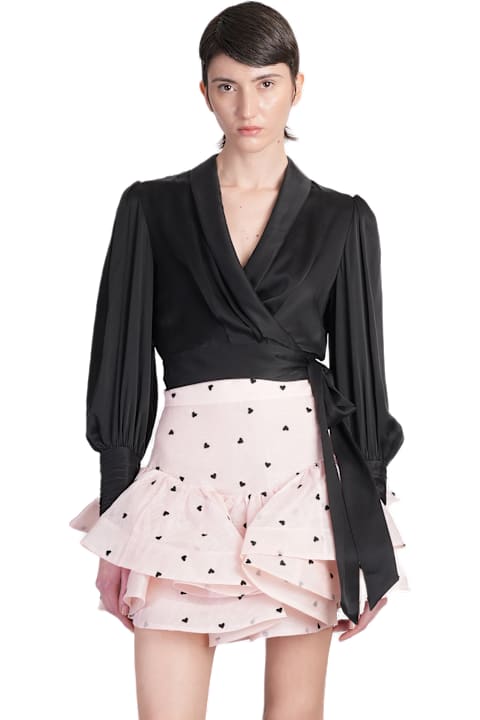 Homeware Zimmermann Topwear In Black Silk