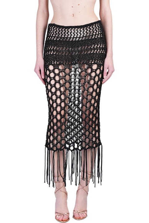 Laneus Clothing for Women Laneus Skirt In Black Cotton