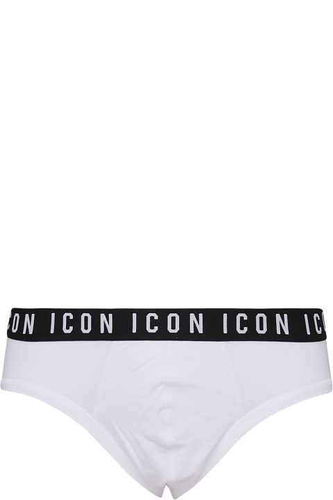 Underwear for Men Dsquared2 White Cotton Be Icon Brief