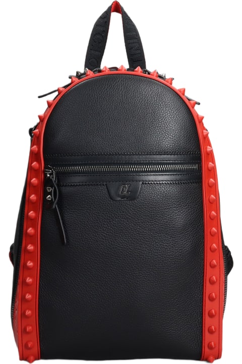 メンズ Christian Louboutinのバックパック Christian Louboutin Backpack In Black Leather