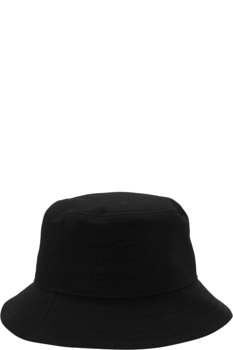 Accessories Sale for Men Burberry Black Cotton Blend Bucket Hat