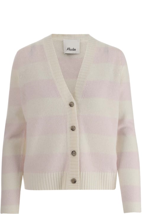 Allude Clothing for Women Allude Wool And Cashmere Blend Striped Cardigan