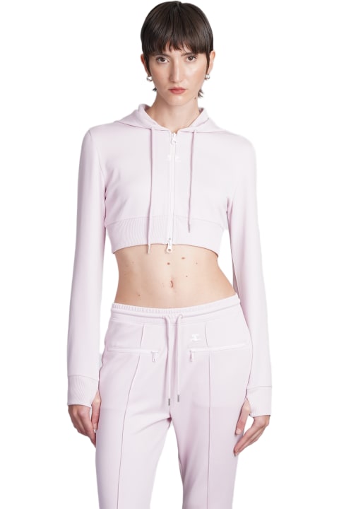Courrèges Fleeces & Tracksuits for Women Courrèges Sweatshirt In Rose-pink Polyester