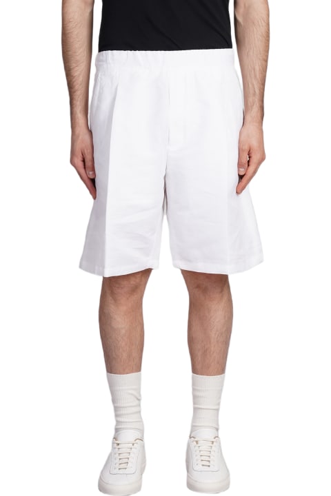 Low Brand Clothing for Men Low Brand Tokyo Shorts In White Linen