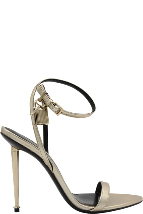 Tom Ford Gold Leather Sandals