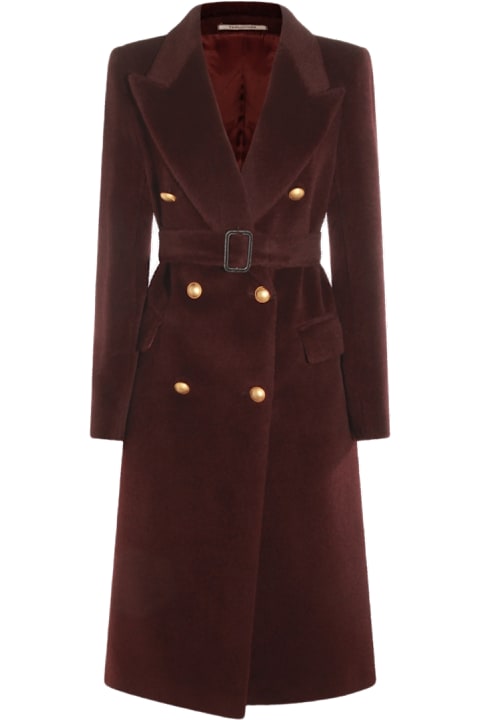 Homeware Tagliatore Bordeaux Wool Coat