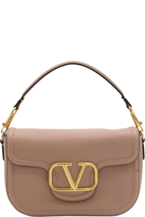 Valentino Garavani Rose Cannelle Leather Alltime Shoulder