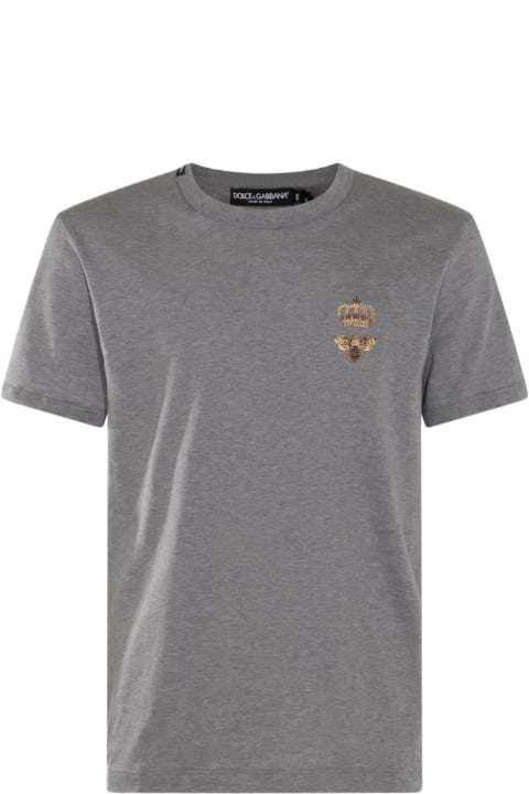 Dolce & Gabbana Clothing for Men Dolce & Gabbana Grey Cotton T-shirt