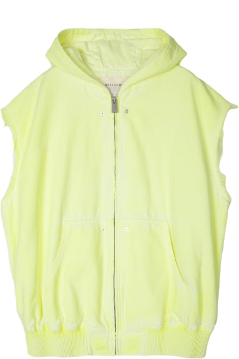 1017 ALYX 9SM for Men 1017 ALYX 9SM Sleeveless Skate Jacket Neon Yellow Canvas Hooded Vest - Sleeveless Skate Jacket