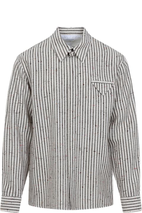 Bottega Veneta for Kids Bottega Veneta Long Sleeve Striped Shirt