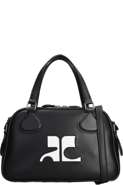 Courrèges for Women Courrèges Bowling Hand Bag In Black Leather