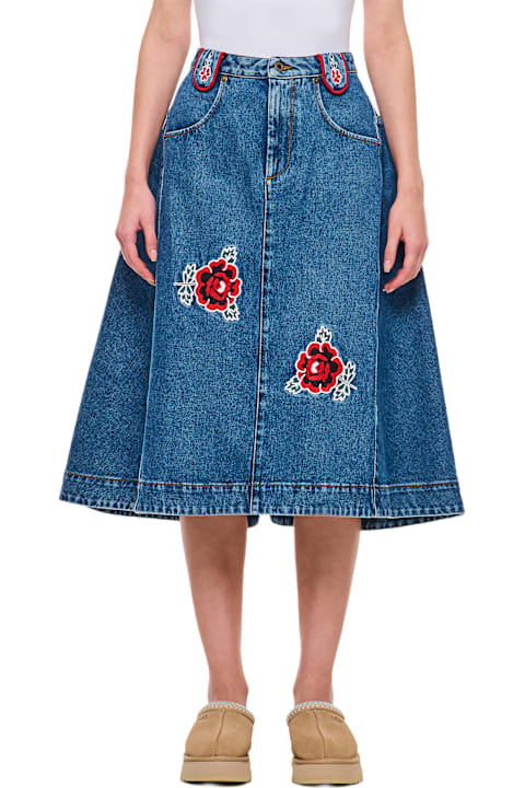 أدوات منزلية Molly Goddard Abi Denim Miid Skirt