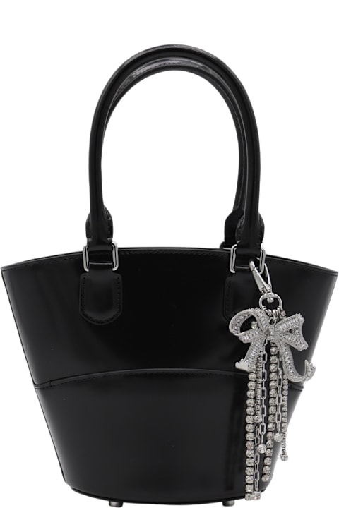 self-portrait Black Leather Top Handle Bag | italist, ALWAYS