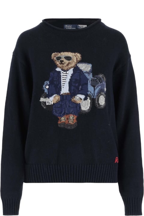Ralph Lauren for Women Ralph Lauren Cotton Polo Bear Sweater