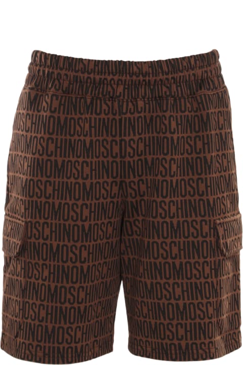 メンズ Moschinoのボトムス Moschino Brown And Black Cotton Shorts