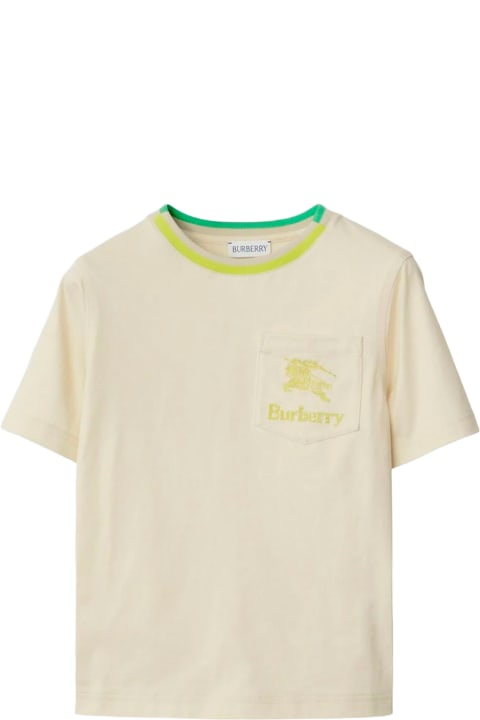 Burberry for Baby Boys Burberry Beige Cotton T-shirt