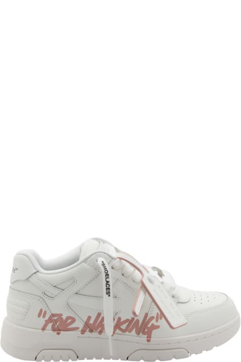 Fashion for Women Off-White White And Pink Leather Out Of Office Sneakers