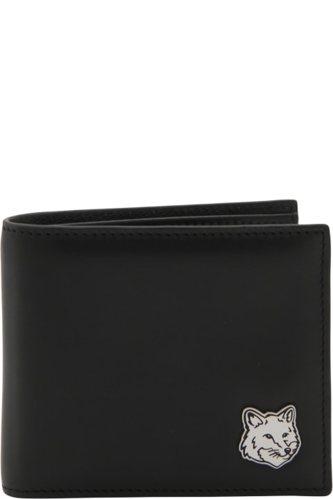 Maison Kitsuné Wallets for Men Maison Kitsuné Black Leather Wallet