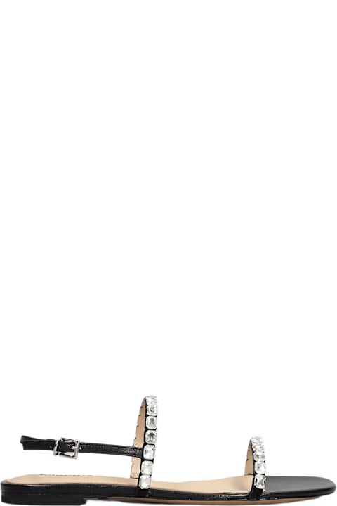 Homeware Lola Cruz Flats In Black Leather