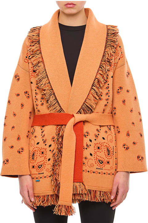 Alanui Coats & Jackets for Women Alanui Bandana Jacquard Cashmere Cardigan