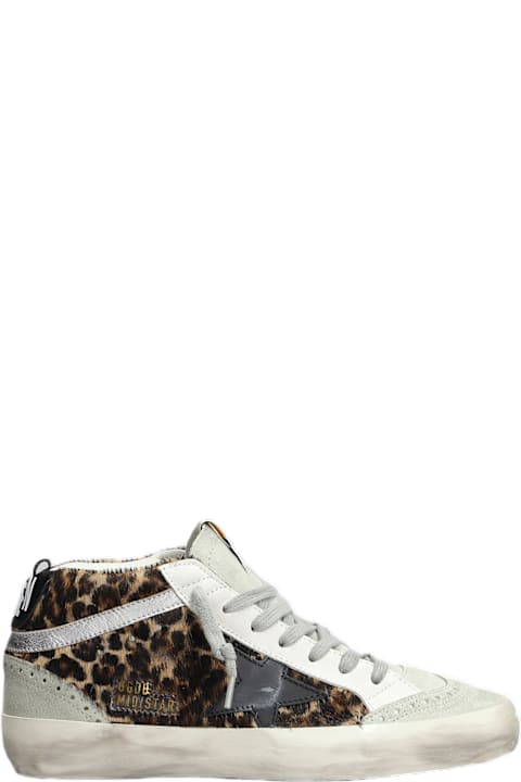 Homeware Golden Goose Mid Star Sneakers In Animalier Pony Skin