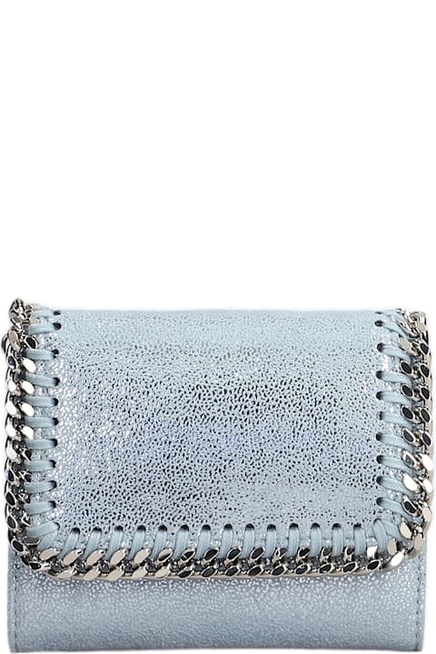 أدوات منزلية Stella McCartney Wallet In Cyan Polyester