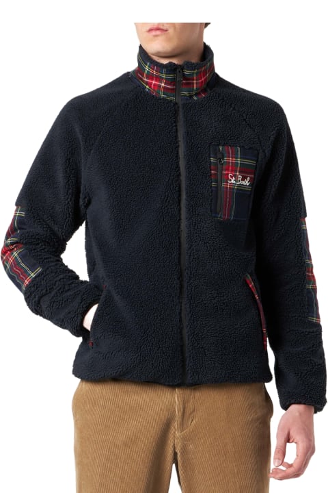 Homeware MC2 Saint Barth Sherpa Jacket With Pocket And St. Barth Embroidery