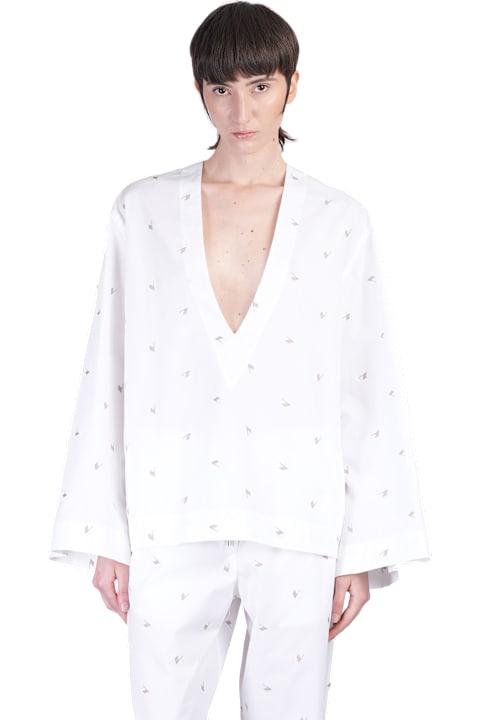Topwear for Women The Attico Blouse In White Cotton