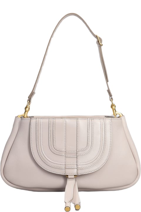 Chloé Totes for Women Chloé Marcie Shoulder Bag In Grey Leather
