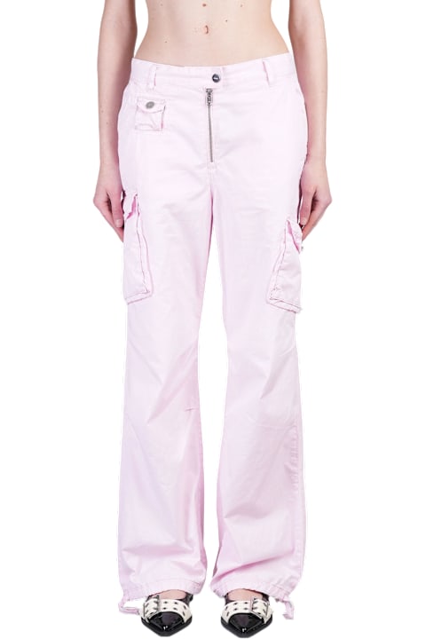 Ganni for Women Ganni Pants In Rose-pink Cotton