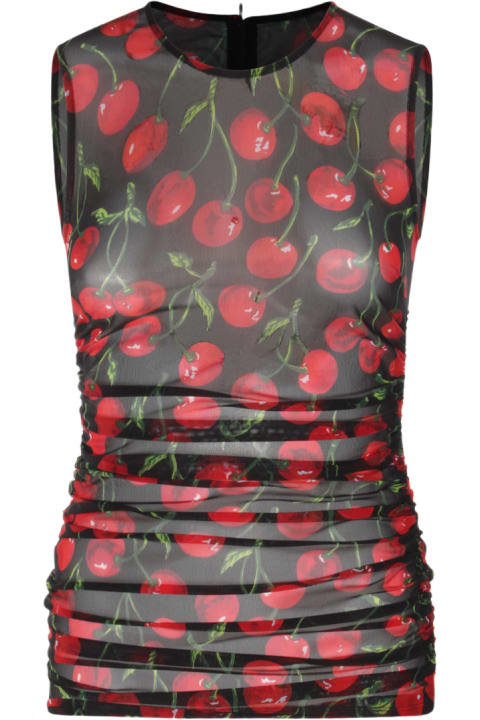 Dolce & Gabbana Topwear for Women Dolce & Gabbana Black, Red And Green Top