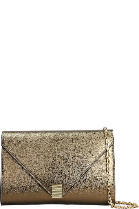 Lanvin for Women Lanvin Concerto Wallet Clutch In Bronze Leather