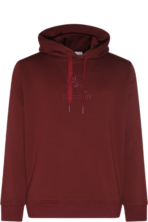 ウィメンズ Burberryのフリース＆ラウンジウェア Burberry Burgundy Cotton Sweatshirt