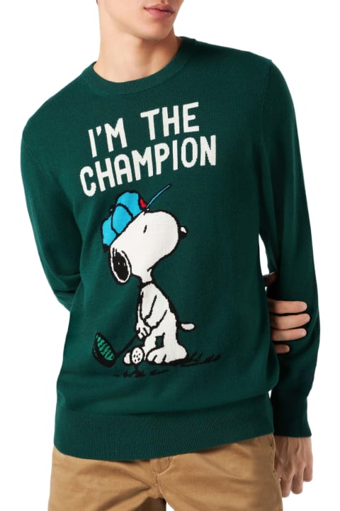 MC2 Saint Barth for Men MC2 Saint Barth Man Lightweight Sweater With Snoopy Jacquard Print | Snoopy Peanuts Special Edition