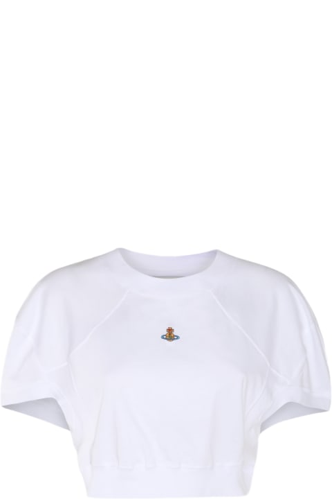 Vivienne Westwood for Women Vivienne Westwood White Cotton Orb Cropped T-shirt