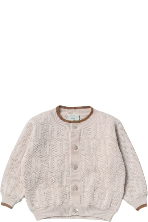Fendi Sweaters & Sweatshirts for Baby Girls Fendi Fendi Kids Sweaters Beige