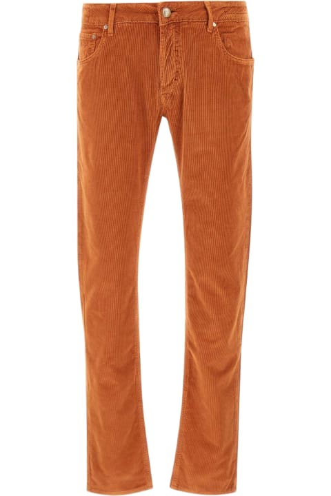 Pantaloni Orvieto In Velluto Arancione