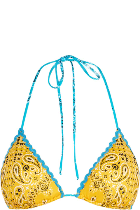 أدوات منزلية MC2 Saint Barth Woman Triangle Top Swimsuit With Bandanna Print